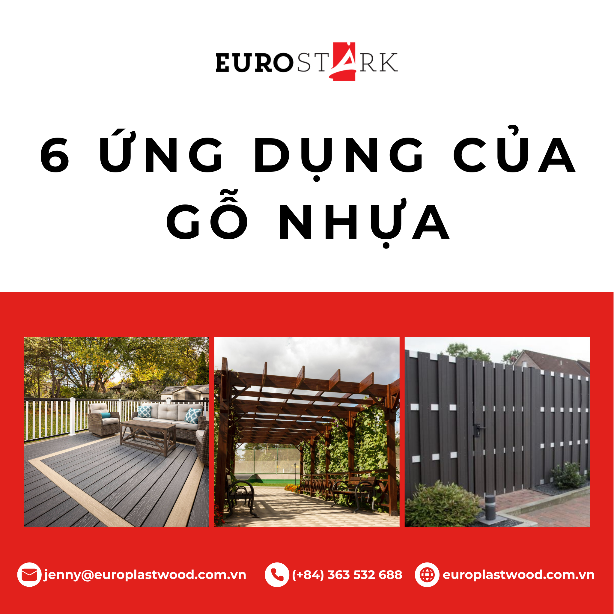 6 ứng dụng của gỗ nhựa