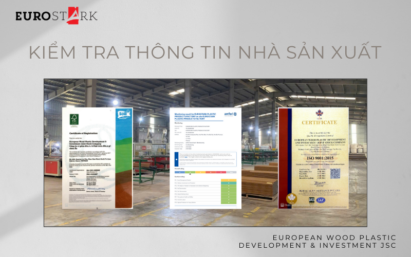 Phân biệt gỗ nhựa chính hãng bằng cách kiểm tra thông tin nhà sản xuất