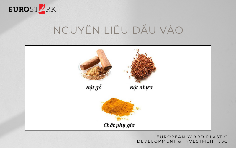 Nguyên liệu đầu vào trong quy trình sản xuất gỗ nhựa