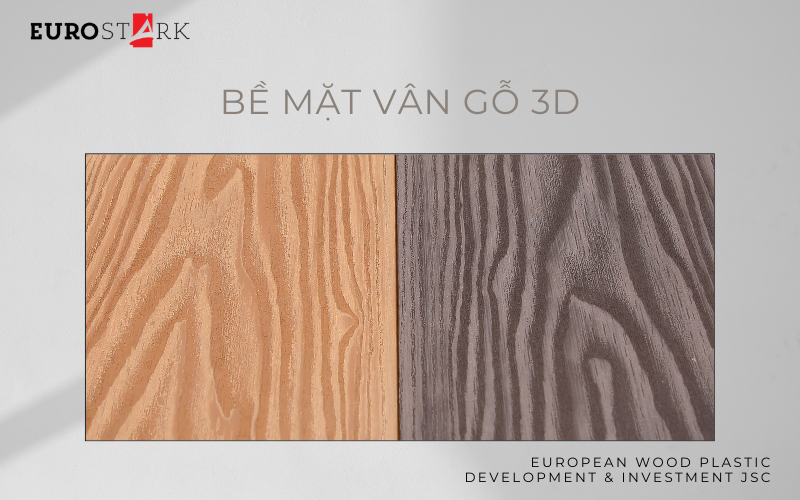 Bề mặt gỗ nhựa vân gỗ 3D