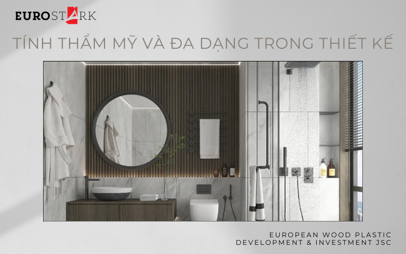 Tính thẩm mỹ của gỗ nhựa trong phòng bếp và phòng tắm