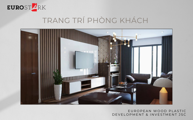 Trang trí phòng khách với gỗ nhựa