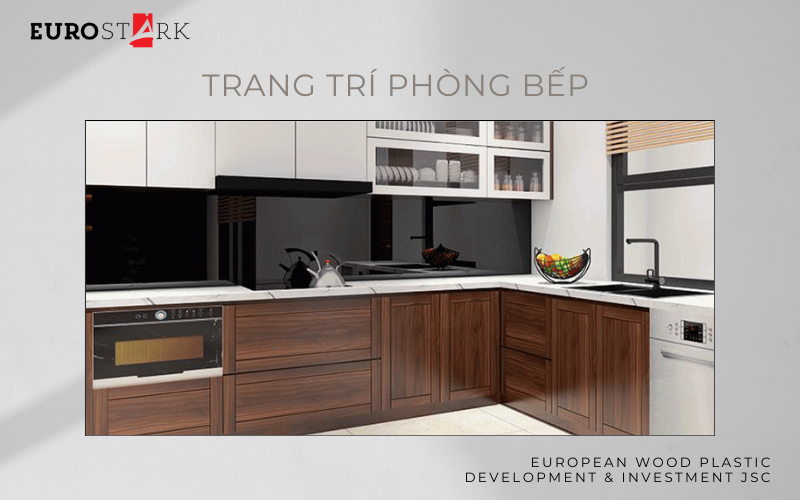Trang trí phòng bếp với gỗ nhựa